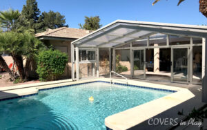 Pool Enclosures that open with a Push of a Button