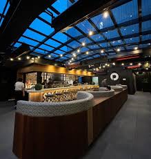 Interior view of restaurant patio enclosure in New York City, expanding the restaurant’s seating area with luxurious views of the city.