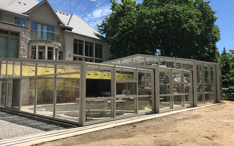 North York Ontario Pool Enclosure closed