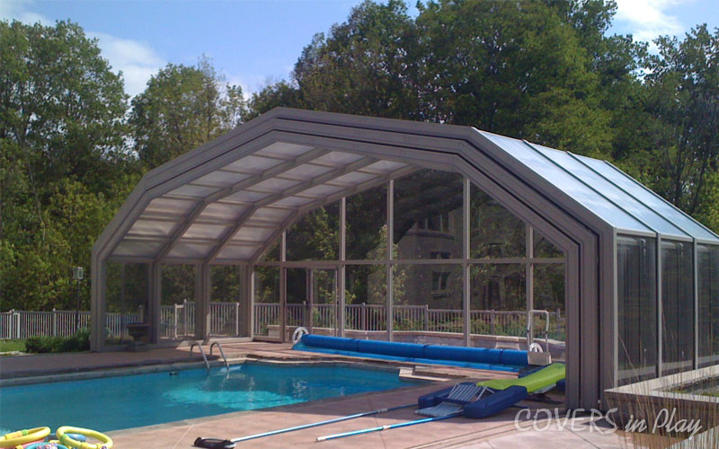 Retractable Pool Enclosure Open