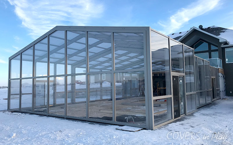 Winter Single pool enclosure